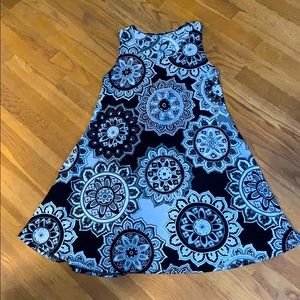 Jenny Boston paisley black & white mini dress